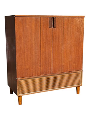 Lot 579a - BRITISH MODERN DESIGN - MID CENTURY TEAK MEDIA CABINET
