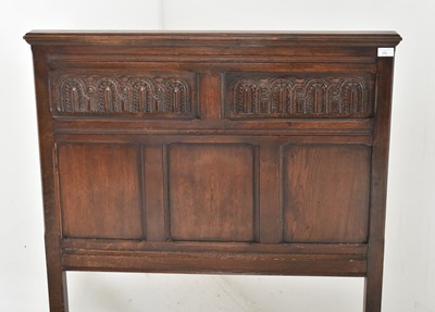 Lot 388 - 17TH CENTURY COMMONWEALTH REVIVAL OAK SINGLE BED FRAME