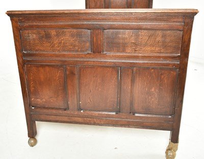Lot 388 - 17TH CENTURY COMMONWEALTH REVIVAL OAK SINGLE BED FRAME