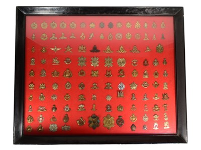 Lot 1 - CAP BADGES - LARGE DISPLAY OF FIRST & SECOND WORLD WAR CAP BADGES
