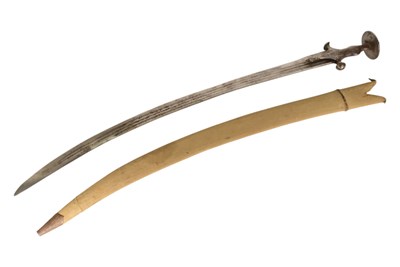 Lot 397 - 19TH CENTURY INDIAN MILITARY TULWAR SWORD