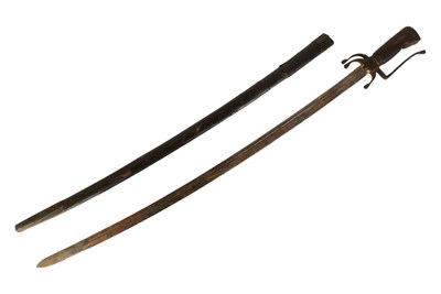 Lot 17 - 19TH CENTURY NORTH AFRICAN MOROCCAN NIMCHA SWORD