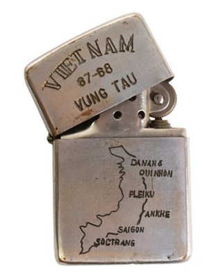 Lot 537 - ORIGINAL VINTAGE VIETNAM WAR ZIPPO LIGHTER
