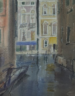 Lot 6 - PATRICK HALL (1906-1992) - BLIND CORNER, VENICE WATERCOLOUR