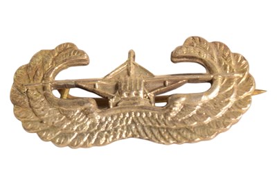 Lot 446 - WWII SECOND WORLD WAR SILVER PLATED GLIDER TROOP WINGS