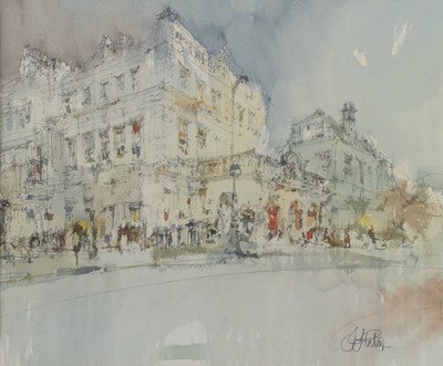 Lot 109 - JOHN FREDERICK PALMER - THEATRE ROYAL BATH - WATERCOLOUR & PENCIL ON PAPER PAINTING