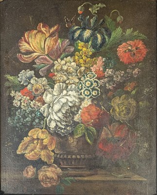 Lot 434 - LATE 19TH / EARLY 20TH CENTURY DUTCH SCHOOL OIL ON PANEL STILL LIFE PAINTING