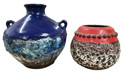Lot 124 - WEST GERMAN POTTERY - 1960S FAT LAVA VASE
