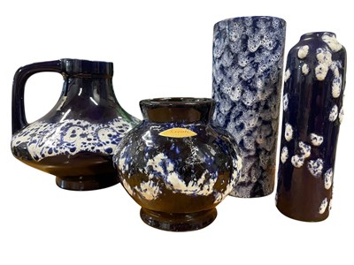 Lot 128 - KREUTZ KERAMIK - FOUR 1960S WEST GERMAN VASES