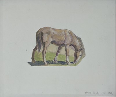 Lot 95 - BELIVED HAROLD DEARDON - HORSE WATERCOLOUR