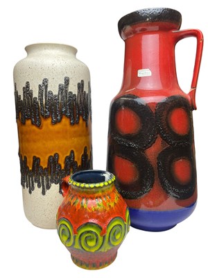 Lot 129 - WEST GERMAN POTTERY - 1960S WEST GERMAN VASES