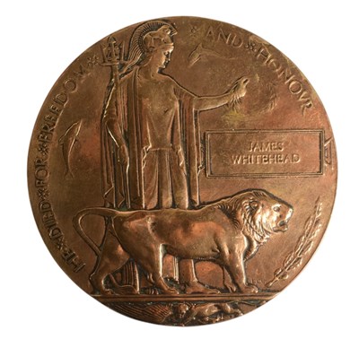 Lot 455 - WWI FIRST WORLD WAR DEATH PLAQUE - ROYAL NAVY VOLUNTEER RESERVE
