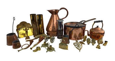 Lot 55 - LARGE COLLECTION OF 19TH AND LATER COPPER AND BRASS WARES