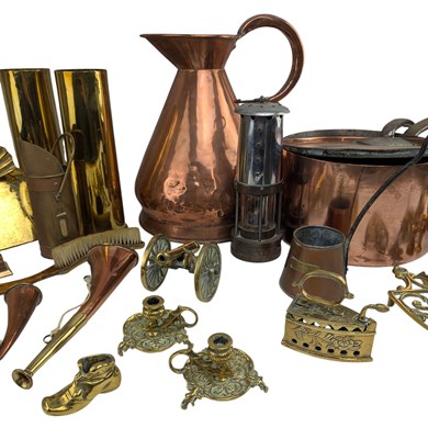Lot 55 - LARGE COLLECTION OF 19TH AND LATER COPPER AND BRASS WARES