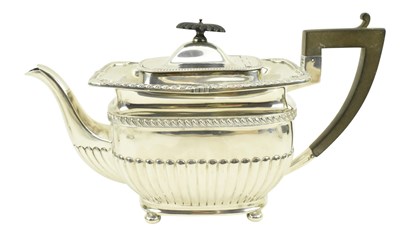 Lot 5 - EARLY 20TH CENTURY EDWARD VII HALLMARKED SILVER TEA SERVICE