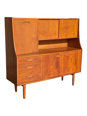 Lot 582a - JENTIQUE FURNITURE- MID CENTURY TEAK HIGHBOARD SIDEBOARD