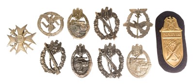 Lot 496 - COLLECTION OF POST WAR MADE THIRD REICH BADGES