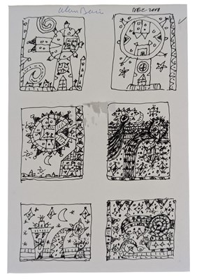 Lot 157 - ALAN DAVIE (1920-2014) - UNTITLED INK PEN ON PAPER PAINTING