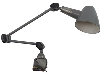 Lot 256 - MID CENTURY BRITISH MADE INDUSTRIAL MOUNTABLE DESK LAMP