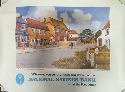 Lot 105 - THE POST OFFICE NATIONAL SAVINGS BANK ADVERTISING POSTER
