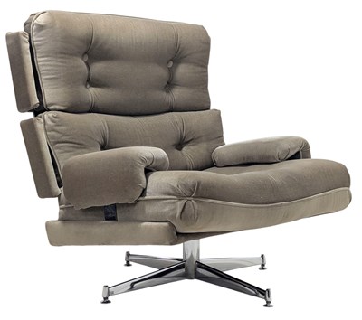 Lot 5 - HOWARD KEITH - KOHINOOR - SWIVEL LOUNGE ARMCHAIR
