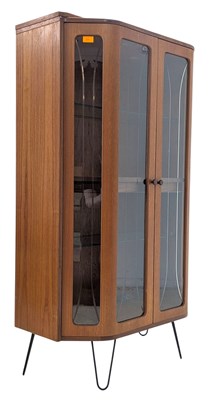 Lot 224 - G PLAN - MID CENTURY TEAK AND GLASS DISPLAY CABINET