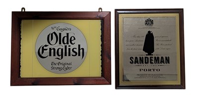 Lot 76 - SANDEMAN / OLD ENGLISH - PUB ADVERTISING MIRRORS