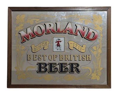 Lot 91 - MORLAND BEER - 20TH CENTURY PUB ADVERTISING MIRROR