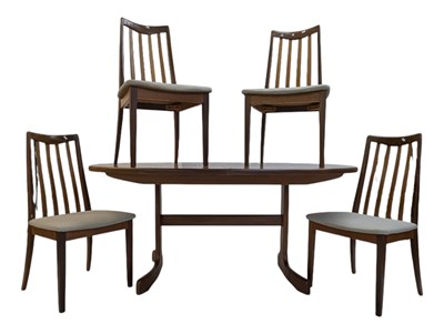 Lot 551 - VICTOR B WILKINS FOR G PLAN FURNITURE - FRESCO - DINING TABLE & CHAIRS
