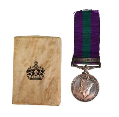 Lot 517 - GEORGE VI GENERAL SERVICE MEDAL W/PALESTINE BAR