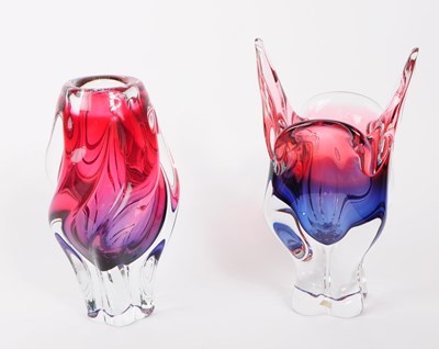 Lot 14 - JOSEF HOSPODKA FOR CHRIBSKA - TWO CZECH STUDIO ART GLASS PIECES