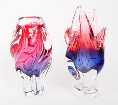 Lot 14 - JOSEF HOSPODKA FOR CHRIBSKA - TWO CZECH STUDIO ART GLASS PIECES