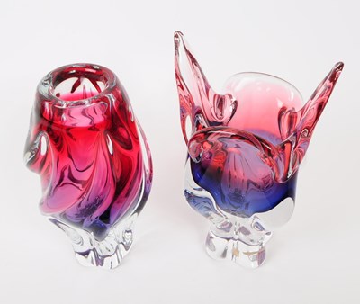 Lot 14 - JOSEF HOSPODKA FOR CHRIBSKA - TWO CZECH STUDIO ART GLASS PIECES