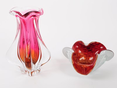 Lot 16 - JOSEF HOSPODKA FOR CHRIBSKA - MURANO - TWO STUDIO ART GLASS PIECES