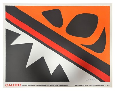 Lot 308 - LARGE ALEXANDRA CALDER PACE / COLUMBUS EXHIBITION POSTER 1971