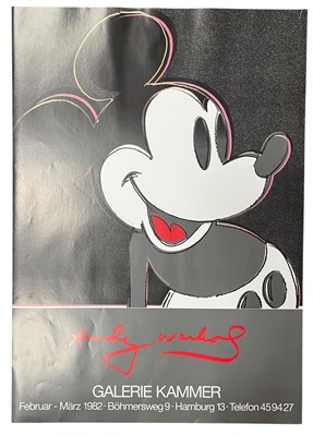 Lot 404 - AFTER ANDY WARHOL - MICKEY MOUSE - 1982 OFFSET LITHOGRAPH POSTER FROM THE GALERIE KAMMER
