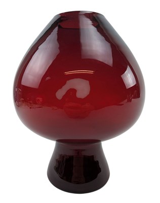 Lot 59 - REIJMYRE - SWEDISH STUDIO ART GLASS VASE IN RUBY RED