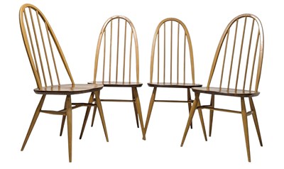 Lot 29 - ERCOL - QUAKER 365 - FOUR MID CENTURY 1960S BEECH & ELM CHAIRS