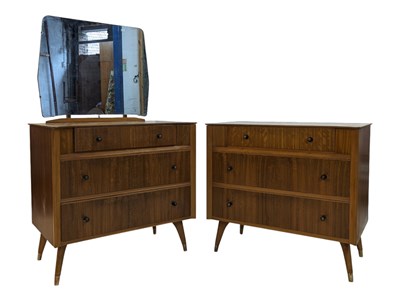 Lot 566 - AUSTINSUITE - MID CENTURY CHEST OF DRAWERS & DRESSING TABLE