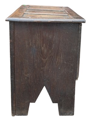 Lot 773 - CHARLES II MID 17TH CENTURY OAK COFFER CHEST