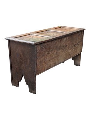 Lot 773 - CHARLES II MID 17TH CENTURY OAK COFFER CHEST
