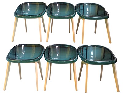Lot 13 - CALLIGARIS BLOOM CHAIR - SET OF SIX ITALIAN DINING CHAIRS