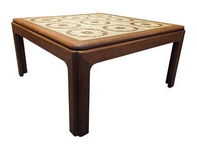 Lot 322 - G PLAN - MID CENTURY TEAK AND TILE TOP LOW COFFEE TABLE