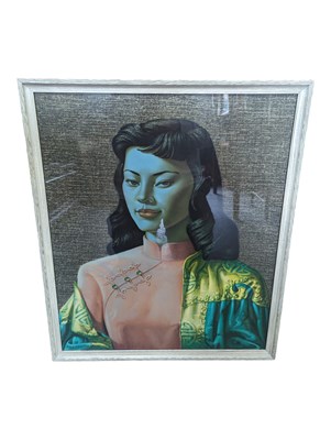 Lot 583 - AFTER VLADIMIR TRETCHIKOFF - MISS WONG - MID CENTURY PRINT ON BOARD