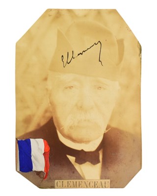 Lot 117 - FRENCH PRIME MINISTER - GEORGES CLEMENCEAU (D.1929) - AUTOGRAPH PHOTO
