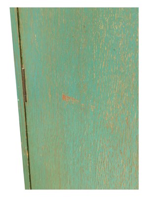 Lot 759 - 1930S ART DECO GREEN ART DECO LARGE LADIES WARDROBE