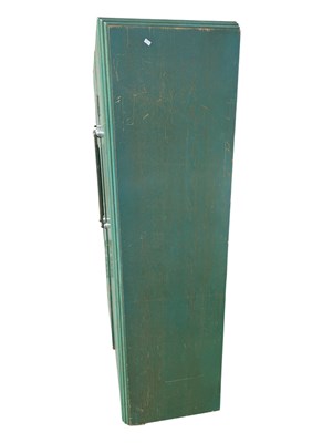 Lot 759 - 1930S ART DECO GREEN ART DECO LARGE LADIES WARDROBE