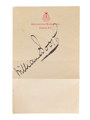 Lot 178 - RELIGIOUS LEADERS - WILLIAM BOOTH (D.1912) - FOUNDER SALVATION ARMY