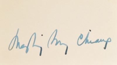 Lot 34 - WORLD LEADERS - CHIANG KAI-SHEK (D.1975) - OFFICAL SIGNED CARD