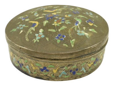 Lot 65 - 20TH CENTURY CHINESE SILVER & ENAMELED LIDDED BOX